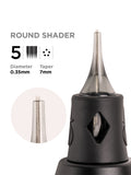 Phi Black Cartridge 0.35 5RS, 7mm taper - 10pcs